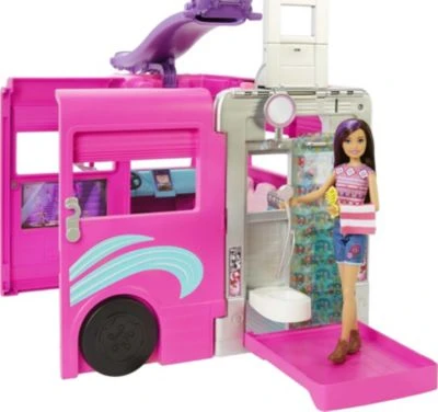 Barbie Super Abenteuer-Camper Fahrzeug, 76 Cm Groß Mit Pool, Rutsche Und über 60 Zubehörteilen 2 Barbie Super Abenteuer-Camper Fahrzeug, 76 Cm Groß Mit Pool, Rutsche Und über 60 Zubehörteilen – Bild 2