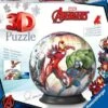3D Puzzle 11496 - Puzzle-Ball Avengers - 72 Teile - Puzzle-Ball Für Superhelden Und Marvel-Fans
