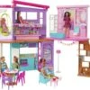 Barbie Malibu Ferien-Haus (klappbar), Puppenhaus Inkl. Möbel & Zubehör