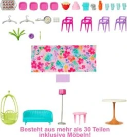 Barbie Malibu Ferien-Haus (klappbar), Puppenhaus Inkl. Möbel & Zubehör -Billiges Spielzeug Geschäft 24798446 05