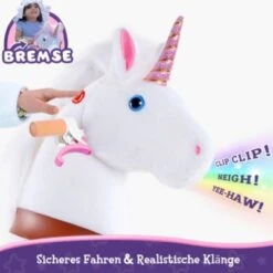 PonyCycle Kinder Reitspielzeug Weiß Einhorn Mit Bremsen Mit Klang Für 3-5 Jahre -Billiges Spielzeug Geschäft 24927813 06