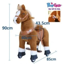 PonyCycle Kinder Reitspielzeug Braun Pferd Mit Bremsen Mit Klang Für 4-8 Jahre -Billiges Spielzeug Geschäft 24927826 03