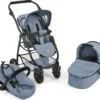 CHIC 2000 Kombi-Puppenwagen 3 In 1 Emotion All In, Jeans Blue