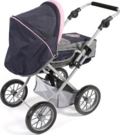 CHIC 2000 Kombi-Puppenwagen LENI, Melange Grau-navy -Billiges Spielzeug Geschäft 24957733 03