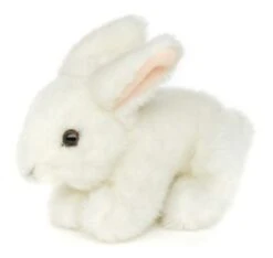 UNI-TOYS® Hase, Liegend (weiß) - 18 Cm (Länge) - Plüsch-Kaninchen - Plüschtier Kuscheltiere