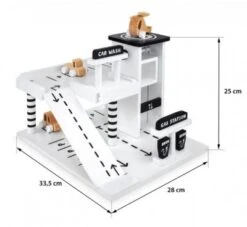 Mamabrum Holzgarage Mit Aufzug, Tankstellen, Waschanlage, Hubschrauber Und Spielautos -Billiges Spielzeug Geschäft 25036906 03