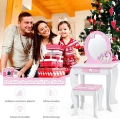 COSTWAY® Schminktisch Mit Hocker Cartoon-Muster -Billiges Spielzeug Geschäft 25309345 06