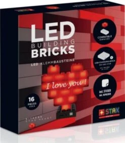 STAX Herz Mit 24 LEGO-kompatiblen LED-Bricks
