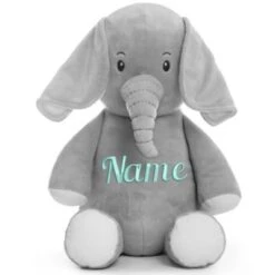 Elefantasie Stofftier Elefant Bestickt Personalisiert