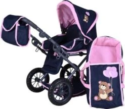 KNORRTOYS.COM Puppenwagen Ruby - Navy Pink Bear -Billiges Spielzeug Geschäft 26106741 03