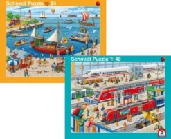 Schmidt Spiele Puzzle - Bahnhof/Hafen (40/24 Teile)