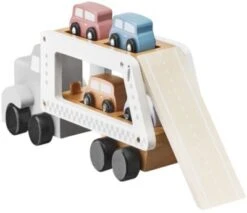 Mamabrum Autotransporter Aus Holz Mit Fahrzeugen Mit 1 Lastwagen Und 4 Holzautospielzeugen Spielzeugauto -Billiges Spielzeug Geschäft 26305473 04