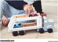 Mamabrum Autotransporter Aus Holz Mit Fahrzeugen Mit 1 Lastwagen Und 4 Holzautospielzeugen Spielzeugauto -Billiges Spielzeug Geschäft 26305473 05