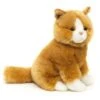 UNI-TOYS® Katze Goldbraun, Sitzend - 21 Cm (Höhe) - Plüsch-Kätzchen - Plüschtier Kuscheltiere