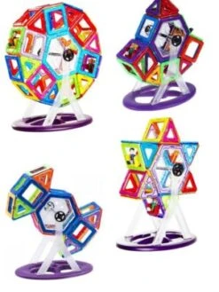 MAGNIKON Magnetische Bausteine MK-46 "Das Riesenrad", Magnet-Bauset Mit Drehachse, 46 Teile -Billiges Spielzeug Geschäft 26578551 03