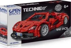 Open Bricks Sports Car Red Mit Pull Back Motor
