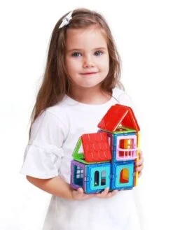 MAGNIKON Magnetische Bausteine, Magnetbau-Set "Das Puppenhaus", 35-Teilig, Standardgröße, Konstruktion Blöcke,Konstruktionsspielzeug -Billiges Spielzeug Geschäft 26669015 05