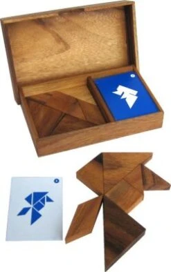LOGOPLAY Tangram Für 2 Spieler - Legespiel Mit 2 X 7 Bausteinen Und 64 Vorlagen