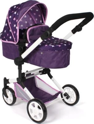 CHIC 2000 Kombi-Puppenwagen "LINUS", Stars Lila 2 CHIC 2000 Kombi-Puppenwagen "LINUS", Stars Lila – Bild 2