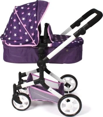 CHIC 2000 Kombi-Puppenwagen "LINUS", Stars Lila 3 CHIC 2000 Kombi-Puppenwagen "LINUS", Stars Lila – Bild 3