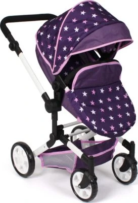 CHIC 2000 Kombi-Puppenwagen "LINUS", Stars Lila 4 CHIC 2000 Kombi-Puppenwagen "LINUS", Stars Lila – Bild 4