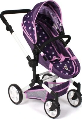 CHIC 2000 Kombi-Puppenwagen "LINUS", Stars Lila 5 CHIC 2000 Kombi-Puppenwagen "LINUS", Stars Lila – Bild 5