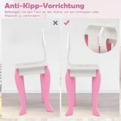 COSTWAY® Kinderschminktisch Mit Hocker & Spiegel Abnehmbar 2-in-1 9 COSTWAY® Kinderschminktisch Mit Hocker & Spiegel Abnehmbar 2-in-1 -Billiges Spielzeug Geschäft 28764857 04