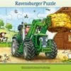 Ravensburger Rahmen-Puzzle, 15 Teile, 25x14,5 Cm, Traktor Auf Dem Bauernhof
