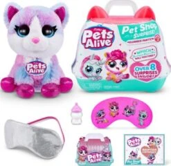 ZURU Pets Alive - Pet Shop Surprise Spielset Tierhandlung Serie 2 Katze Pyjamaparty