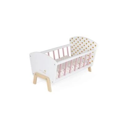 Janod Puppenbett Candy Chic Aus Holz Mit Bettwäsche - J05889 1 Janod Puppenbett Candy Chic Aus Holz Mit Bettwäsche - J05889