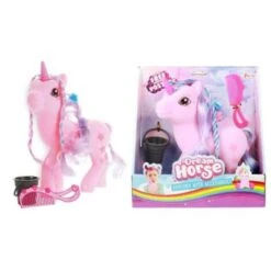 Toi Toys Toi-Toys Rosa Einhorn Spielzeug Mit Kamm Und Trinkeimer