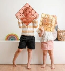 Connetix Tiles Base Plate Lemon & Peach Magnetbausteine -Billiges Spielzeug Geschäft 29336825 03