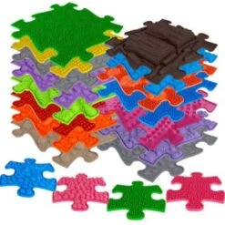 MUFFIK Sensorik Spielzeug Sensorik Strukturmatten XXL-Set 19 Teile Für Taktile Wahrnehmung