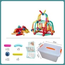 Brighten Bauklötze Für Kinder Magnetische Kinderbausteine Zum Zusammenbauen Von Spielzeug