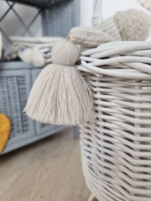 TinaForKids Puppenwagen Mit Bettwäscheset Aus Weiden Und Holz, Weiß/Natur 5 TinaForKids Puppenwagen Mit Bettwäscheset Aus Weiden Und Holz, Weiß/Natur – Bild 5