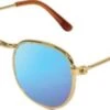 Heless Puppen-Sonnenbrille, Gold, Blau Verspiegelt