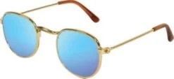 Heless Puppen-Sonnenbrille, Gold, Blau Verspiegelt