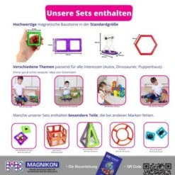MAGNIKON Magnetische Bausteine Rhombus, 4 Stk. , Ersatzteile, Kleines Set -Billiges Spielzeug Geschäft 29864324 04