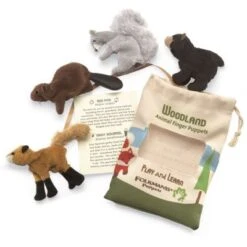 Folkmanis Fingerpuppe Spielset Waldtiere / Woodland Animal Set