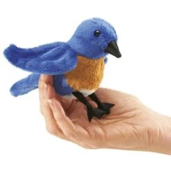Folkmanis Fingerpuppe Mini Hüttensänger-Vogel (blau) / Mini Bluebird