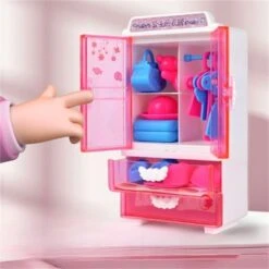 Decome Aufbewahrung Mini Kleiderschrank Kinderspielzeug Kinderpuppe Verkleiden Sich Spielhaus Mädchen Interaktives Spielzeug -Billiges Spielzeug Geschäft 30521000 03