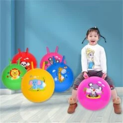 Enbaoxin Springball Sprungball Mit Haltegriff (zufällige Farbe) Skippy Ball Kinder Springball 45/55/65cm (zufällige Farbe) -Billiges Spielzeug Geschäft 30586054 05