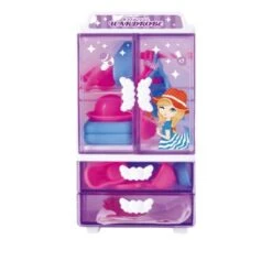 SHAOKE Mini Garderobe Aufbewahrung Für Kinderspielzeug Puppe Für Kinder Verkleiden Sich Spielhaus Interaktives Spielzeug Für Mädchen Ankleidepuppenzubehör