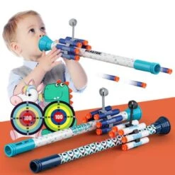 Syntek Interaktives Schießspiel-Set Für Kinder Mit Soft-Bullet-Pistolen Interaktives Zielschießspiel Für Kinder Im Innen- Und Außenbereich, Soft-Bullet-Gun-Spielzeug -Billiges Spielzeug Geschäft 30790846 04