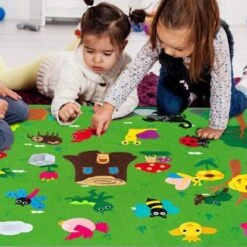 Enbaoxin Kinder DIY Fühlte Bord Spielzeug Montessori Cartoon-Muster Wand Dekoration Baby Frühes Lernen Spielzeug -Billiges Spielzeug Geschäft 30853022 04