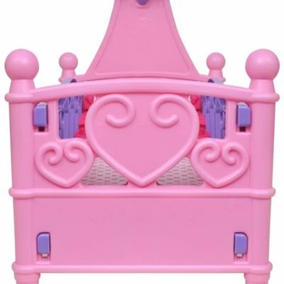 VidaXL Puppenbett Kinderspielzeug Rosa + Lila Puppen Zubehör 2 VidaXL Puppenbett Kinderspielzeug Rosa + Lila Puppen Zubehör – Bild 2