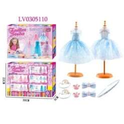 Syntek DIY Handgefertigtes Kostümdesign-Set Mädchen-Design-Kleidung, Exquisiter Schmuck, Pädagogisches Spielzeug