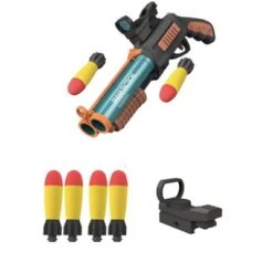 Syntek Zweischüssige Schrotflinte Für Kinder Kinder-Mörser-Soundeffekt, Doppelschwamm, Doppellauf-Spielzeugpistole