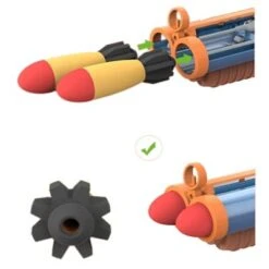 Syntek Zweischüssige Schrotflinte Für Kinder Kinder-Mörser-Soundeffekt, Doppelschwamm, Doppellauf-Spielzeugpistole -Billiges Spielzeug Geschäft 31240905 07