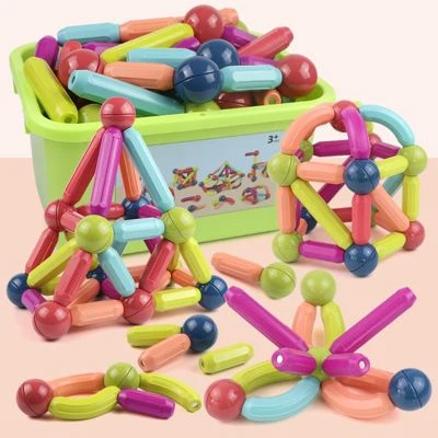 Enbaoxin 130Stk Magnetische Stick Lernspielzeug Lustiges Magnetspielzeug Für Kinder 2 Enbaoxin 130Stk Magnetische Stick Lernspielzeug Lustiges Magnetspielzeug Für Kinder – Bild 2